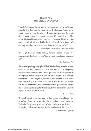 The Berlin Exchange A Novel