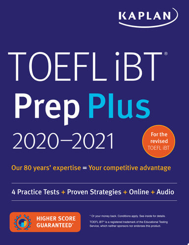 TOEFL iBT Prep Plus 2020-2021 4 Practice Tests + Proven Strategies + Online + Audio