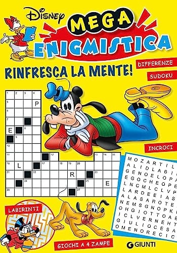 Mega enigmistica Disney. Rinfresca la mente! Differenze, sudoku, labirinti, giochi a 4 zampe