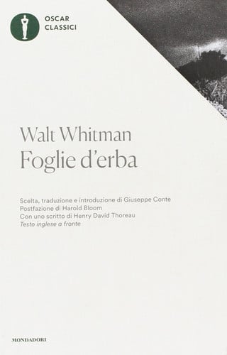 Foglie d'erba. Testo inglese a fronte