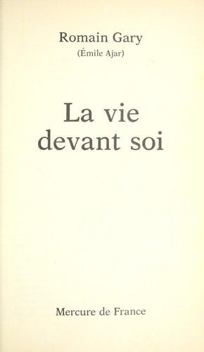 La Vie Devant Soi (Collection Folio) (French Edition)