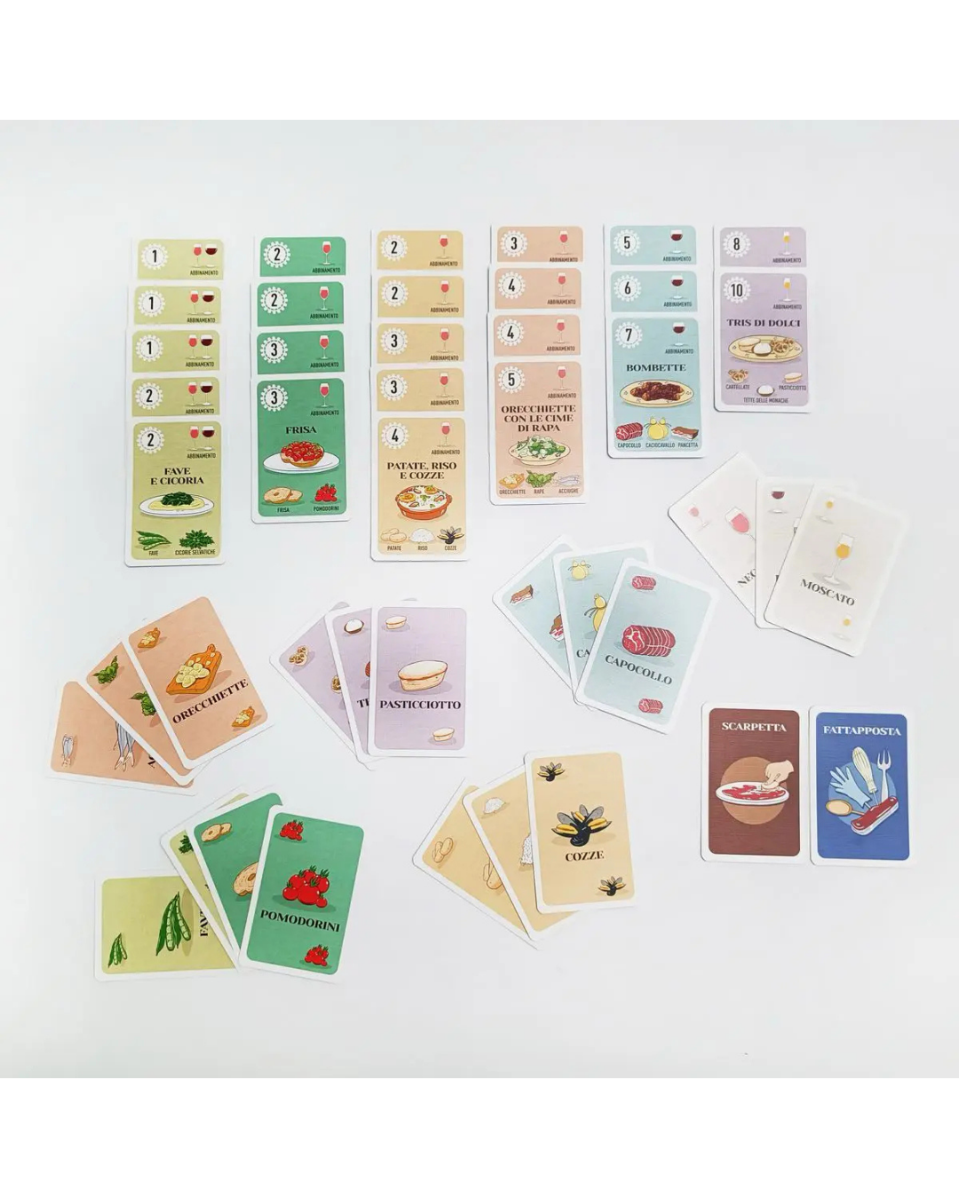 Masseria, gioco di carte sulla cucina pugliese: dettaglio delle carte
